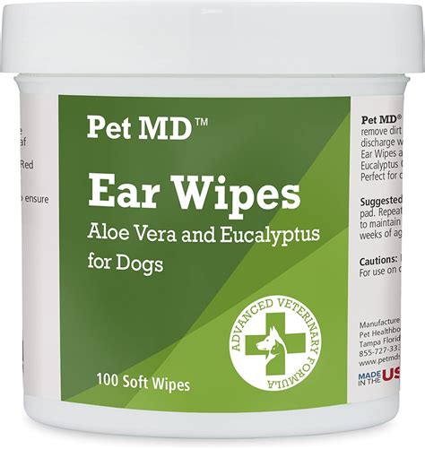 Pet MD - Dog Ear Cleaner Wipes - Otic Cleanser for Dogs to Stop Ear ...