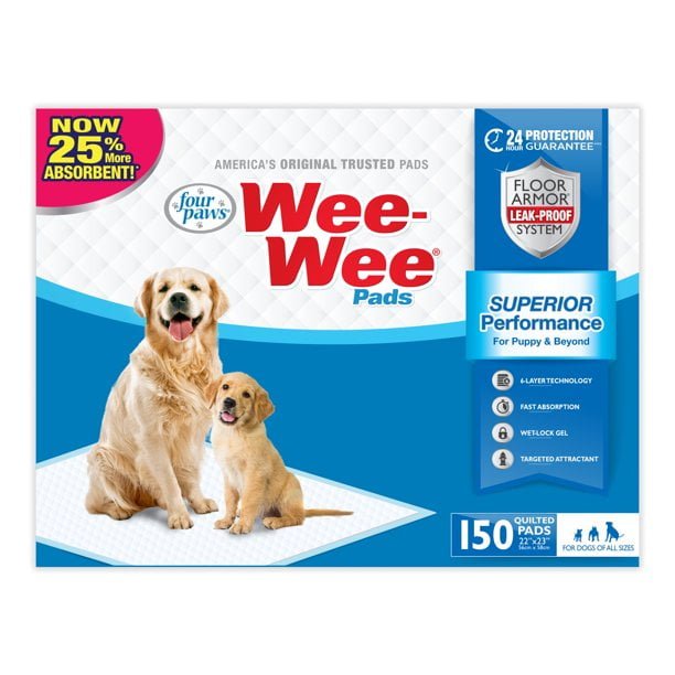Four Paws Wee-Wee Grass Scented Puppy Pads 10 Count Standard 22 In X 23 In