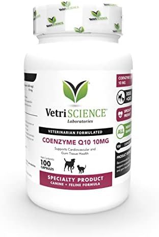 Amazon.com : VetriScience Laboratories - Coenzyme Q10 10mg, 100 Capsules  (0900322.100) : Multiple Vitamin Mineral Supplements : Pet Supplies