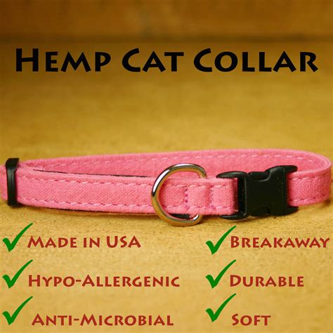 Hemp Cat Collar Pink | The Good Dog Company