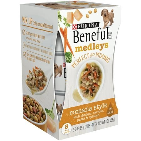 Purina Beneful Romana Style Medleys Dog Food 3-3 oz. Cans - Walmart.com