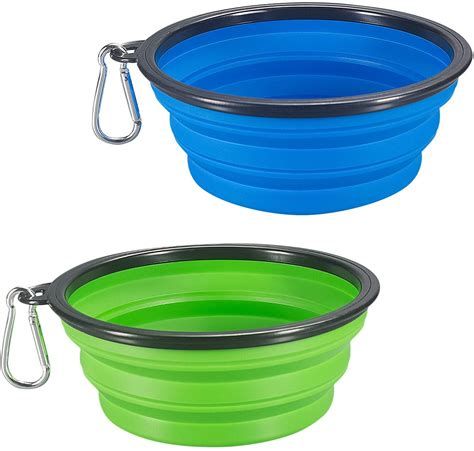 COMSUN 2-Pack Extra Large Collapsible Dog Bowl, Dog Psychology 101